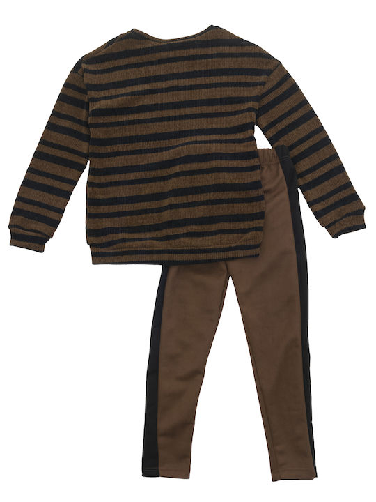 Babylon Kids Set with Leggings Winter 2pcs Coffee