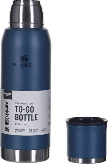 Stanley Adventure To-Go Bottle Thermos Stainless Steel BPA Free 750ml Blue with Handle