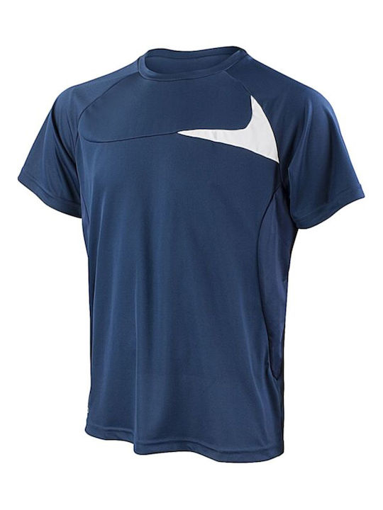 Result Men's Short Sleeve Promotional T-Shirt Navy/White.