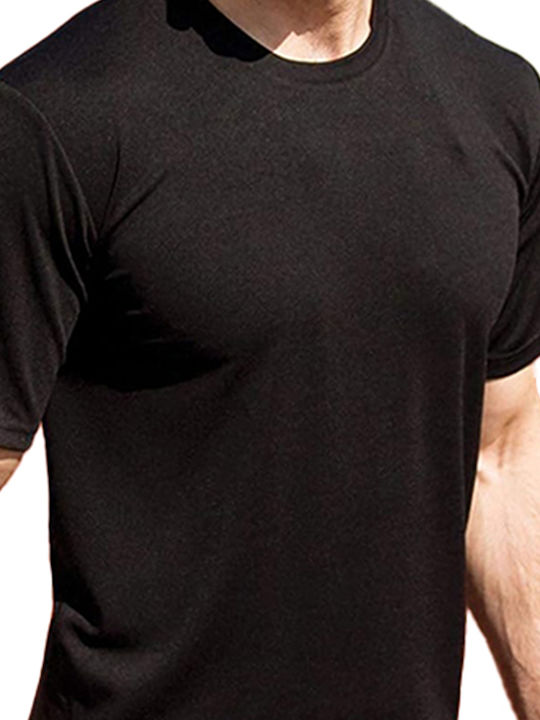 Result Ανδρικό Διαφημιστικό T-shirt Κοντομάνικο σε Μαύρο Χρώμα