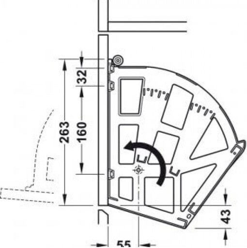 Finetto Wardrobe Expanding Hardware Black 131-30#15#265B