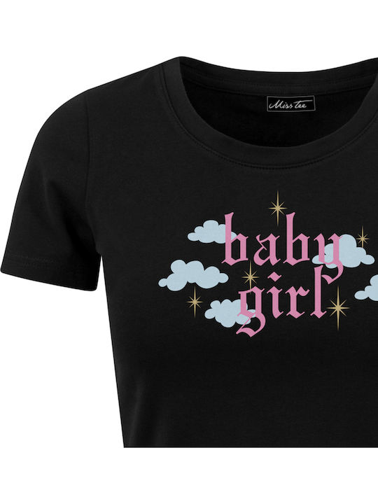 Γυναικείο Crop T-shirt Μαύρο