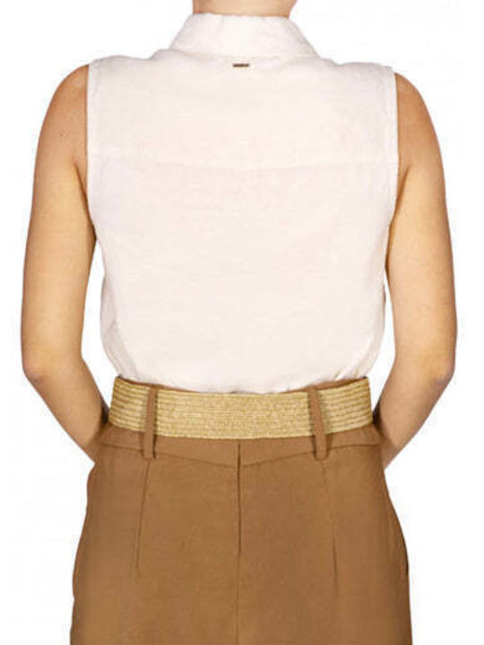 Silvian Heach Sleeveless Bodysuit Beige.