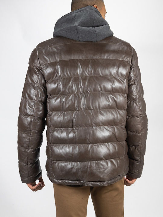 Geacă de Iarnă Puffer Maro