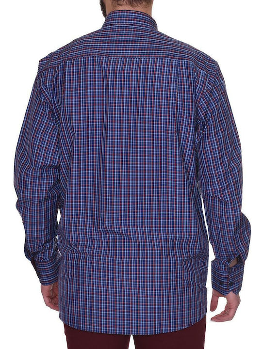 Luigi Men's Shirt Long Sleeve Bordeaux.