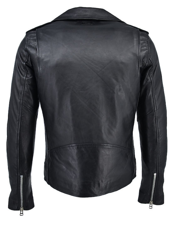 Leather Winter Jacket Black