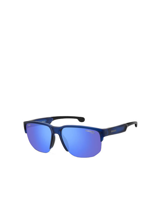 Carrera Carduc Men's Sunglasses with Blue Plastic Frame and Blue Mirror Lens 028/S PJP/XT