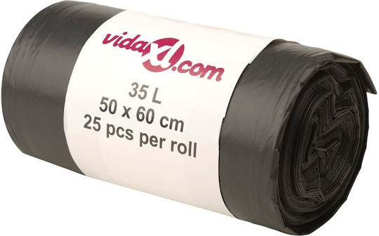 vidaXL Trash Bags Capacity 35lt 50x60cm 250pcs Black