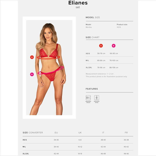Obsessive Seturi de lenjerie sexy Roșu D-237690