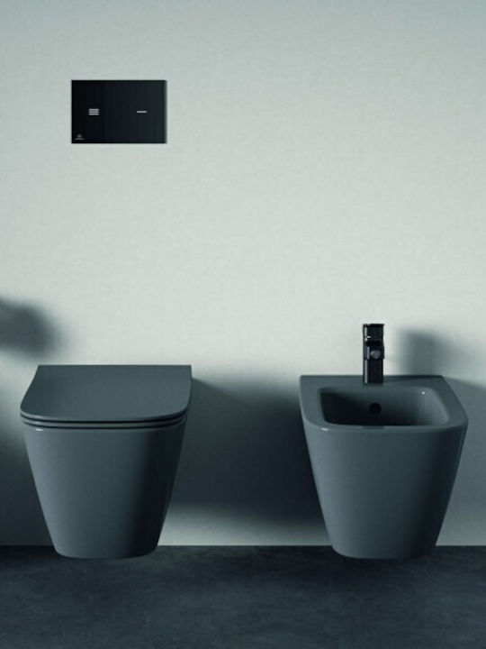 Ideal Standard I.life B Wandhängende Toilette Randlos mit Spülung mit Schlank Deckel Gray