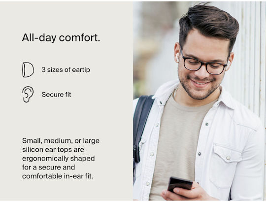 Belkin SoundForm Motion In ear Bluetooth хендсфри Слушалки с Устойчивост на Пот и Кутийка за Зареждане Бял