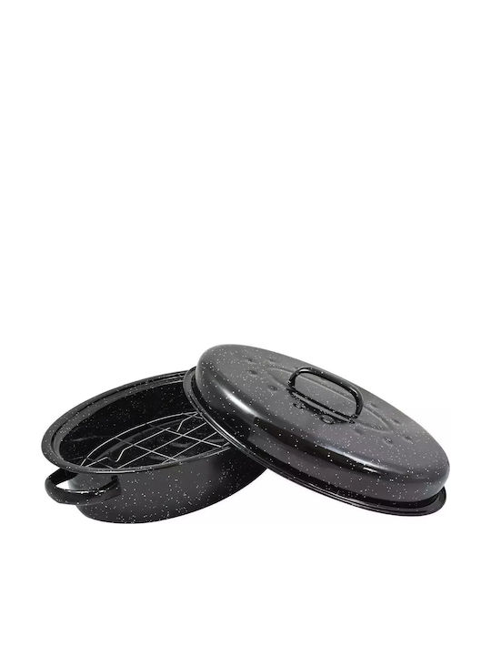 Newest Dutch Oven Oval Cast Iron with Grill 38x32cm 1pcs