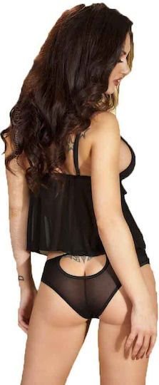 Chilirose Sexy Babydoll Schwarz