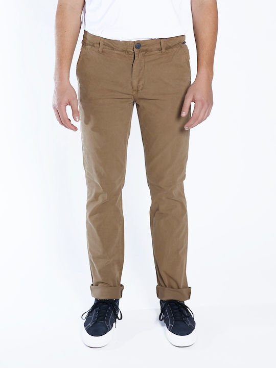 Trousers Chino Elastic in Slim Fit tobacco