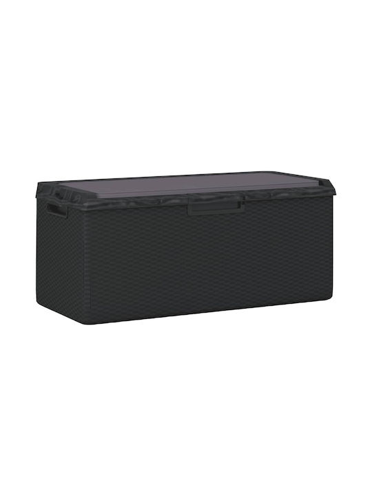 vidaXL Outdoor Storage Box 350lt Gray L124xW54.5xH59cm