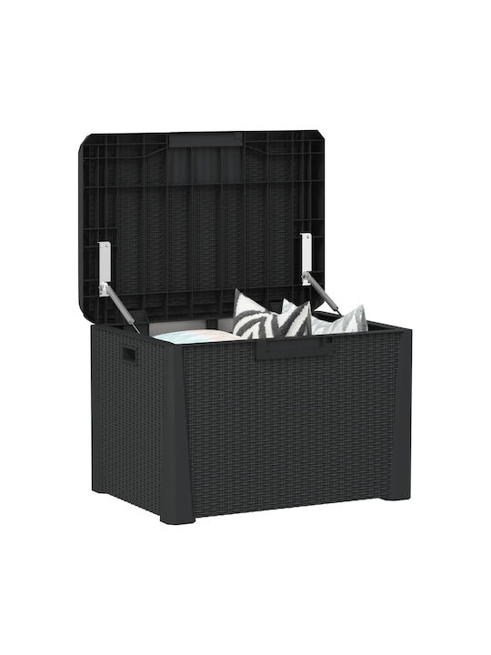 vidaXL Outdoor Storage Box 125lt Gray L73xW50xH49.5cm