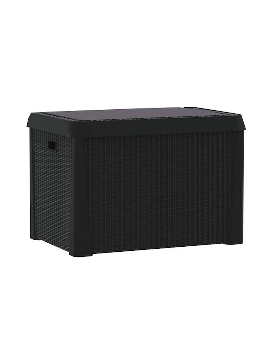 vidaXL Outdoor Storage Box 125lt Gray L73xW50xH49.5cm