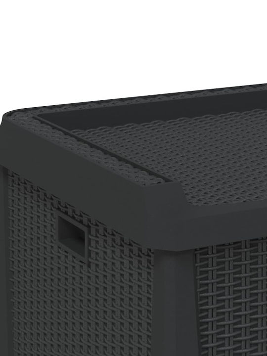 vidaXL Outdoor Storage Box 125lt Gray L73xW50xH49.5cm
