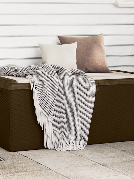 vidaXL Outdoor Storage Box 350lt Brown L124xW54.5xH59cm