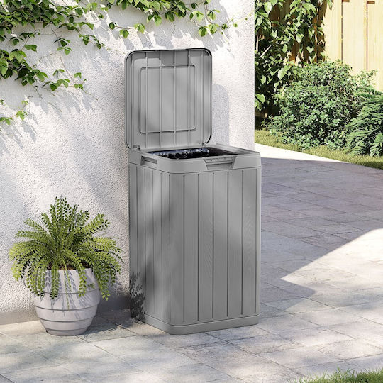 vidaXL Πλαστικός Κάδος Απορριμμάτων 80lt Γκρι
