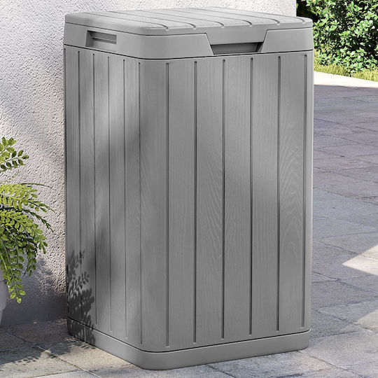 vidaXL Πλαστικός Κάδος Απορριμμάτων 80lt Γκρι