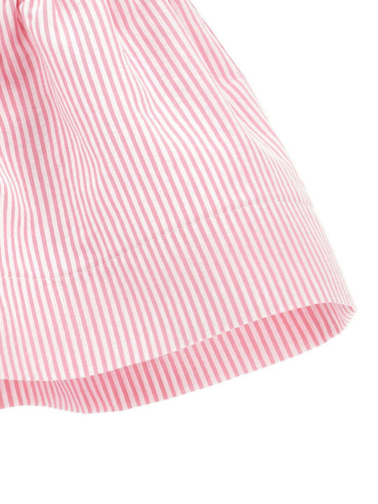 Kinderkleid Kurzärmelig Gestreift Rosa