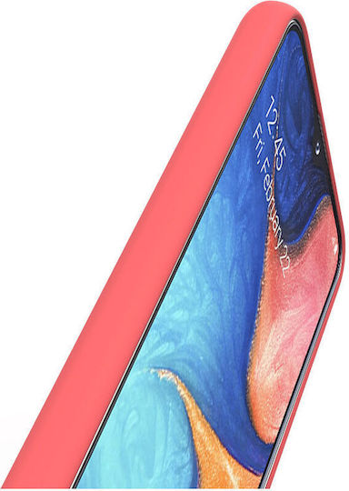 Lemontti Soft Slim Umschlag Rückseite Silikon Rot (Galaxy A20e)
