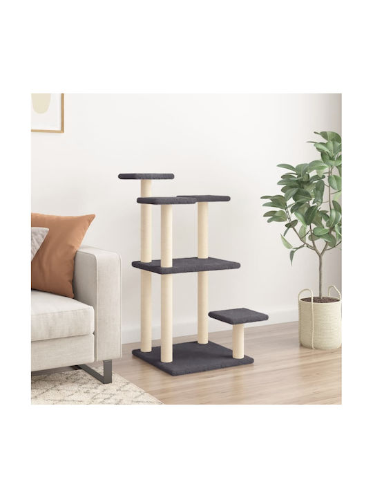 vidaXL Scratching Cats Scratching Post Cat Trees Gray 4 levels 57x61x98.5cm