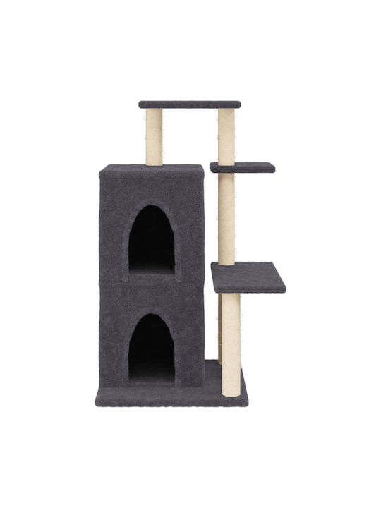 vidaXL Scratching Post Cat Trees Gray 4 levels 61.5x60.5x97cm