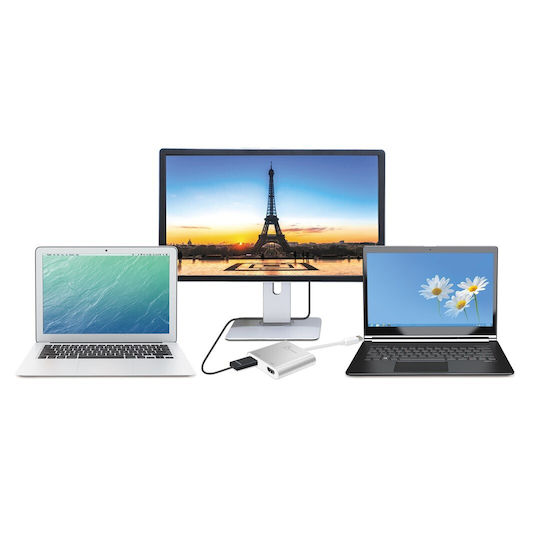 J5 Create JCA365 USB-A Docking Station με HDMI 4K και σύνδεση 2 Οθονών Γκρι