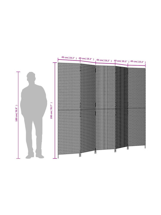 vidaXL Decorative Room Divider made of Canvas 245x200cm