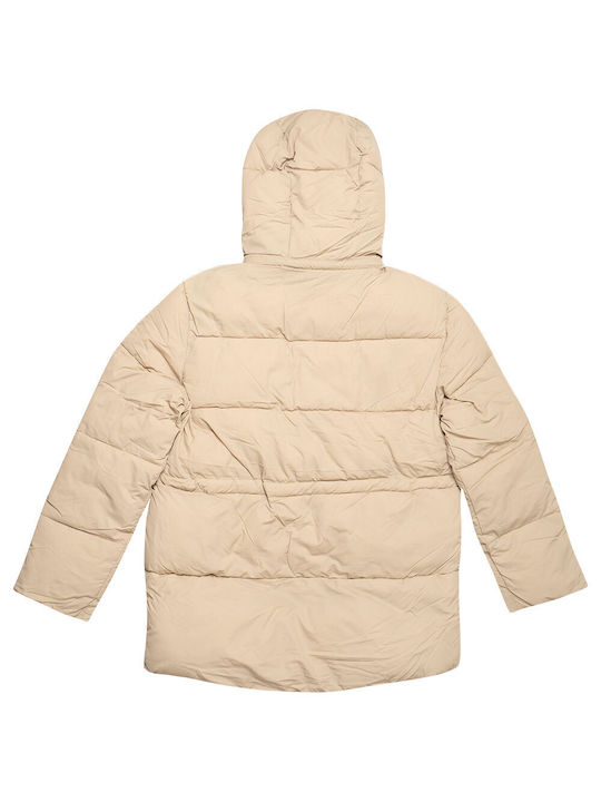 Outhorn Kurz Damen Puffer Jacke Wasserdicht für Winter Beige