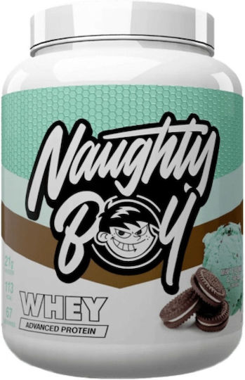 Naughty Boy Advanced Whey Protein Organic Milk Serum Protein with Creatine and Flavor White Chocolate Caramel Biscuit 2kg
