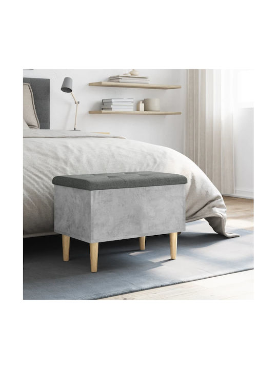 vidaXL Bankhocker mit Stauraum Hölzernes Grau 62x42x46cm