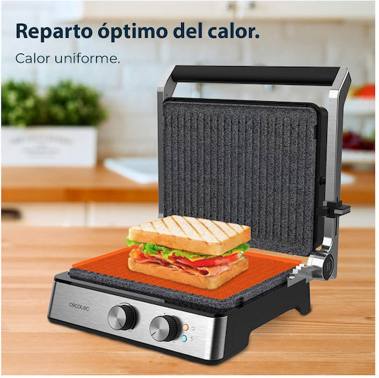 Cecotec Sandwich Maker Grill cu Plăci Ceramice 2400W Inox