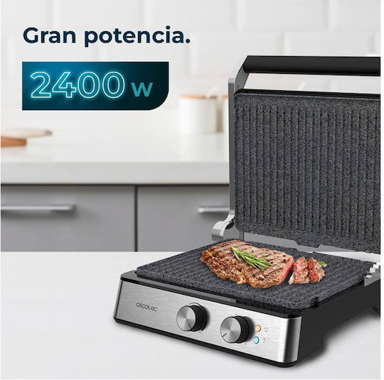 Cecotec Sandwich Maker Grill cu Plăci Ceramice 2400W Inox