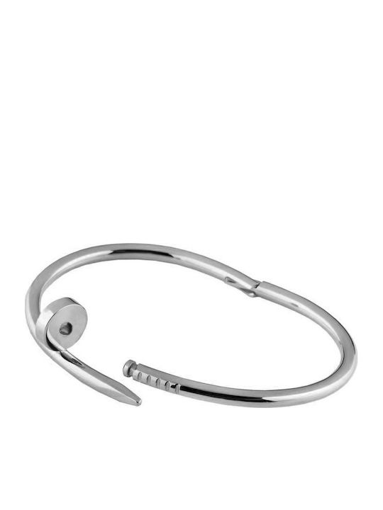 Theodora's Jewellery Βραχιόλι Χειροπέδα από Ατσάλι