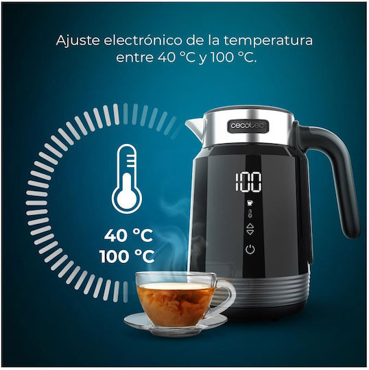 Cecotec Thermosense 600 Touch Kettle 1.7lt 2200W Black