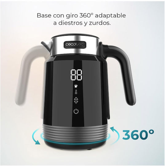 Cecotec Thermosense 600 Touch Kettle 1.7lt 2200W Black