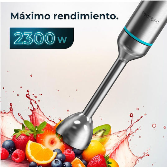 Cecotec Pulsar 2300MAX Cream&Crush Ραβδομπλέντερ με Ανοξείδωτη Ράβδο 2300W Ασημί