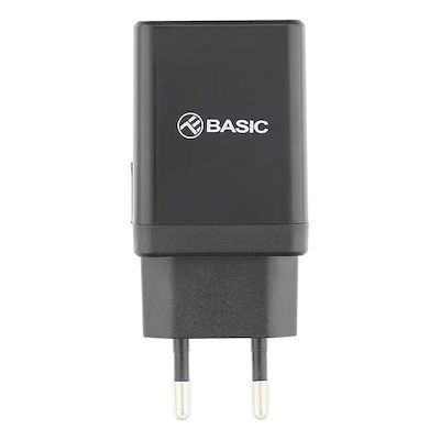 Tellur Încărcător Fără Cablu cu 2 Porturi USB-A Negruς (Basic HC204)