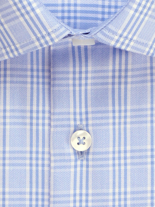 Seidensticker Men's Shirt Long Sleeve Cotton Checked Blue.