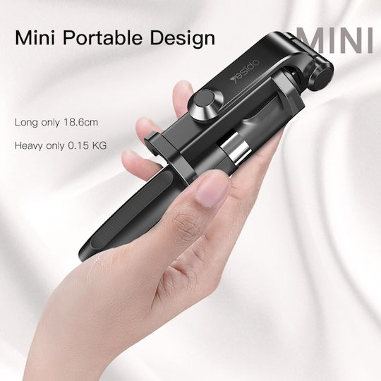 Yesido SF11 Selfie Stick Τρίποδο Κινητού Bluetooth Μαύρο