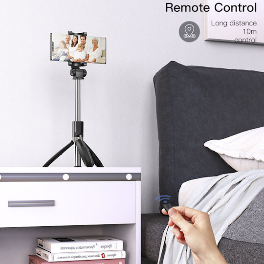 Yesido SF11 Selfie Stick Τρίποδο Κινητού Bluetooth Μαύρο