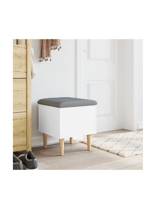 Hocker Für das Wohnzimmer Mit Stauraum Hölzernes White 42x42x46cm