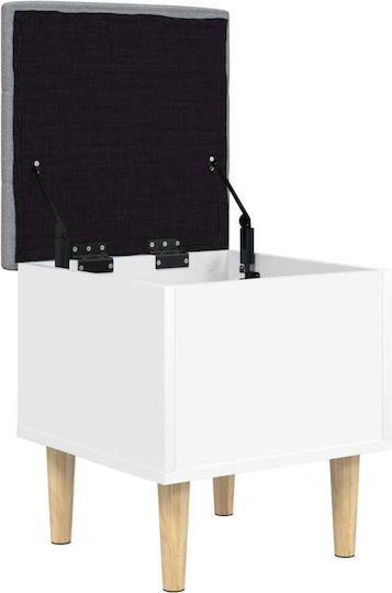 Hocker Für das Wohnzimmer Mit Stauraum Hölzernes White 42x42x46cm