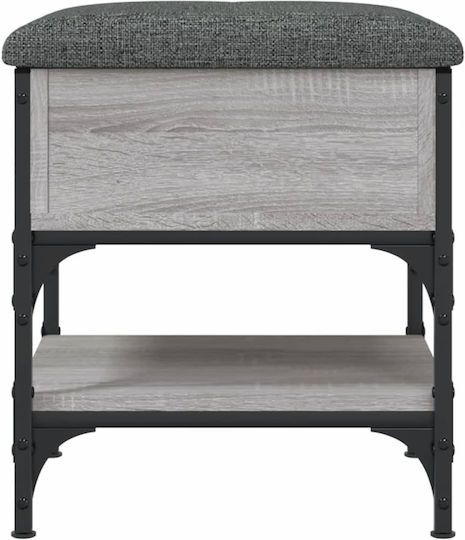Hocker Für das Wohnzimmer Mit Stauraum Metall Gray 42x42x45cm