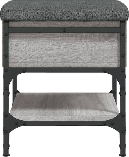 Hocker Für das Wohnzimmer Mit Stauraum Metall Gray 42x42x45cm