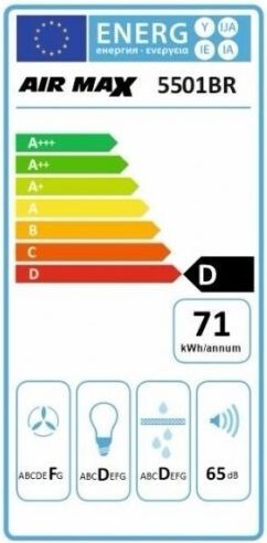 Proff Airmax Freistehender Dunstabzug 60cm Braun