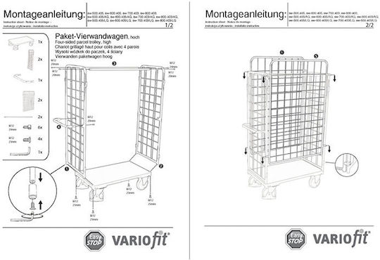 Variofit Lifting & Pulling Equipment for Load Weight up to 400kg in Blau Color